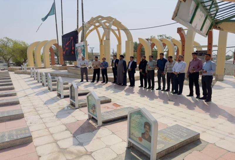 مراسم غبارروبی گلزار شهدا شهرستان جیرفت برگزار شد